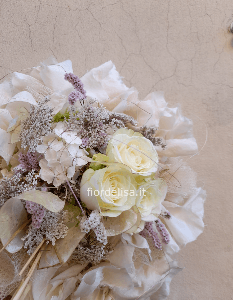 Bouquet Particolare Bianco e Rosa