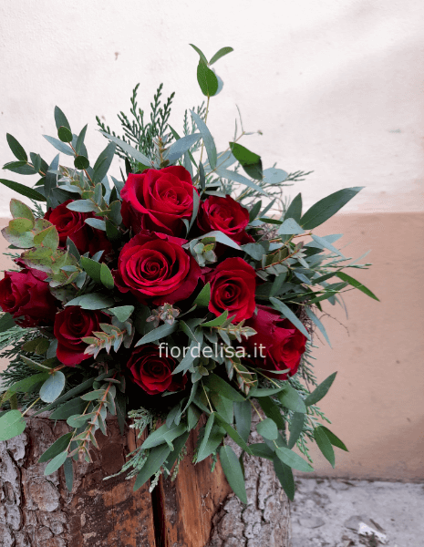 Bouquet di 5 Rose Rosse